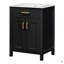 Ensemble de meuble-lavabo 24 po avec lavabo en céramique, 2 portes à fermeture douce