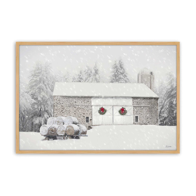 «Snowy Solitude» par Lori Deiter, reproduction d'art, L 30 po x H 20 po, Tanné, Impression encadrée