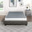 Textured Fabric Covered Mattress - Black Metal Frame, Stable Use Full Foundation With Frame Fabric, Easy Assembly-2089346379