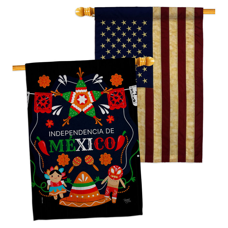 Double Sided 40'' H x 28'' W Polyester House Flag
