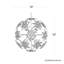 Esteracae 6 Light 18in x 18in Pendant in Antique Silver with Clear Radiance Crystals-468093132