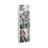 Modern White Bookshelf with Numerous Shelves, 21.7 x 73.6 x 9.1 inches | 100% Melamine Coated Particle Board, Wall-Mountable | Stylish Storage Solution for Home or Office, Elegant and Functional Design