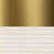 Brushed Gold/Clear Ribbed Glass