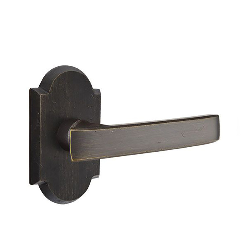 Levier de porte avec rosette Yuma, Droite, Patine bronze moyen