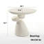 Table de bout et table d'appoint ovales en fibre de verre de 20 po d'inspiration pierre, table d'appoint de fabrication solide sans assemblage pour les salons et les chambres-2020448574