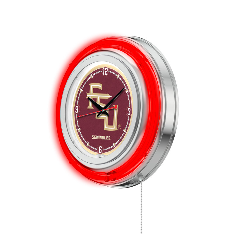 Horloge murale 15 po NCAA, Florida State - Texte