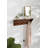 Raelynn Poplar Floating Shelf with Hooks