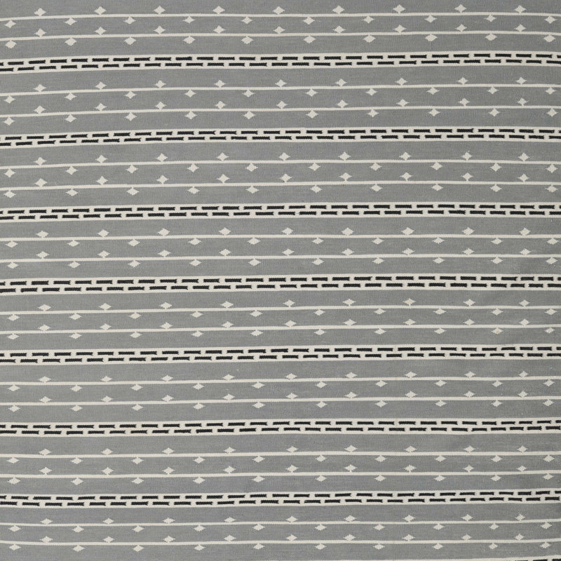 Tapis gris/zone noire contemporaine, Carré 5 pi