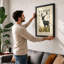 Radiant Deer Japandi - Framed Print-501902280-501902294