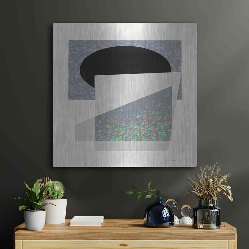  «Full Moon I V2 Panel» par Mike Schick, art mural en métal, 24 po x 24 po, H 24 po x l 24 po