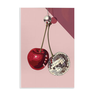 Dazzling Disco Cherries Wall Plaque, design by LSR Design Studio