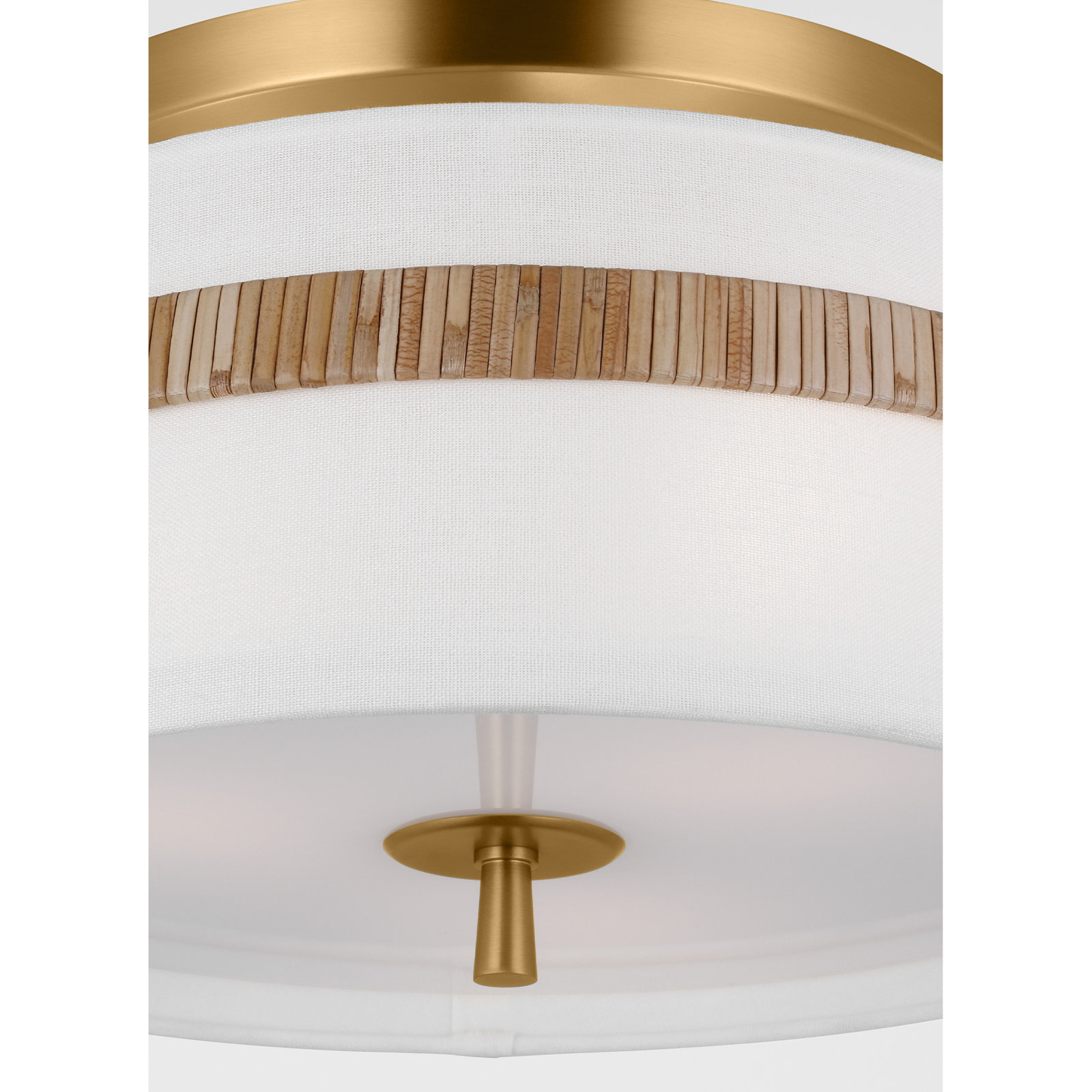 Daquavion 3 Light Fabric Flush Mount, 8.25" H x 14" W x 14" D