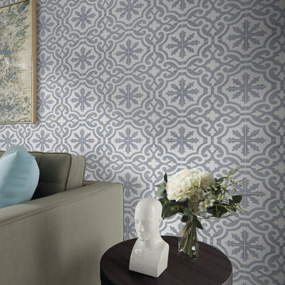 Argana 8" x 8" Cement Patterned Floor Use Tile