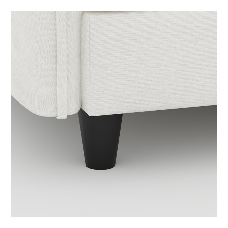 Canapé 2 places en tissu Dillon, Tissu beige