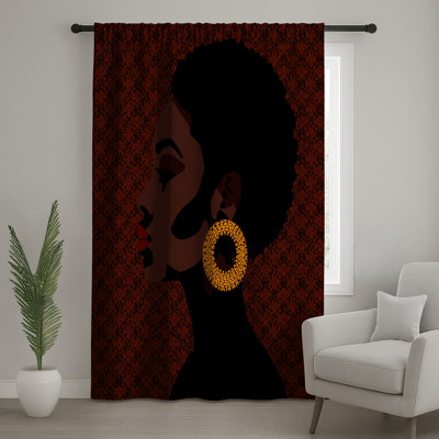 Rideaux de fenêtre profil femme, 1 panneau