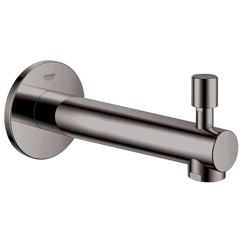 Garniture de robinet de baignoire murale à poignée simple avec inverseur Concetto ™, Graphite dur