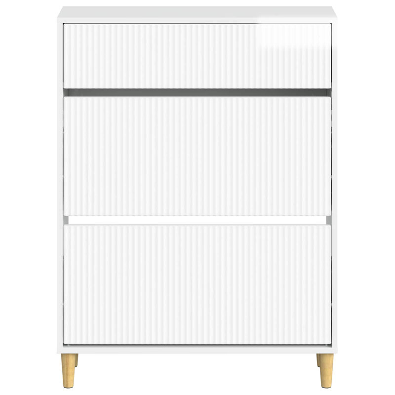 Shoe Storage, 103 cm H x 78 cm W x 24 cm D, High Gloss White