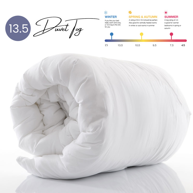 Anti Allergy Hollowfiber 13.5 Quilted Duvet All Year Around Tog, Kingsize