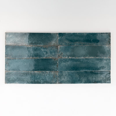 Metallica 2.5" x 9.5"  Bejmat Glossy Porcelain Tile