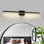 39" Black 5CCT Dimmable LED Vanity Light with Seeded Crystal Shade