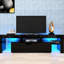 Meuble télé moderne noir pour téléviseur de 60 à 69 pouces avec télécommande à 20 couleurs, noir, pouvant accueillir des téléviseurs