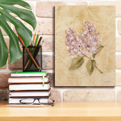Art mural sur toile Red Barrel Studio® «Lilac On Cracked Linen» par Cheri Blum