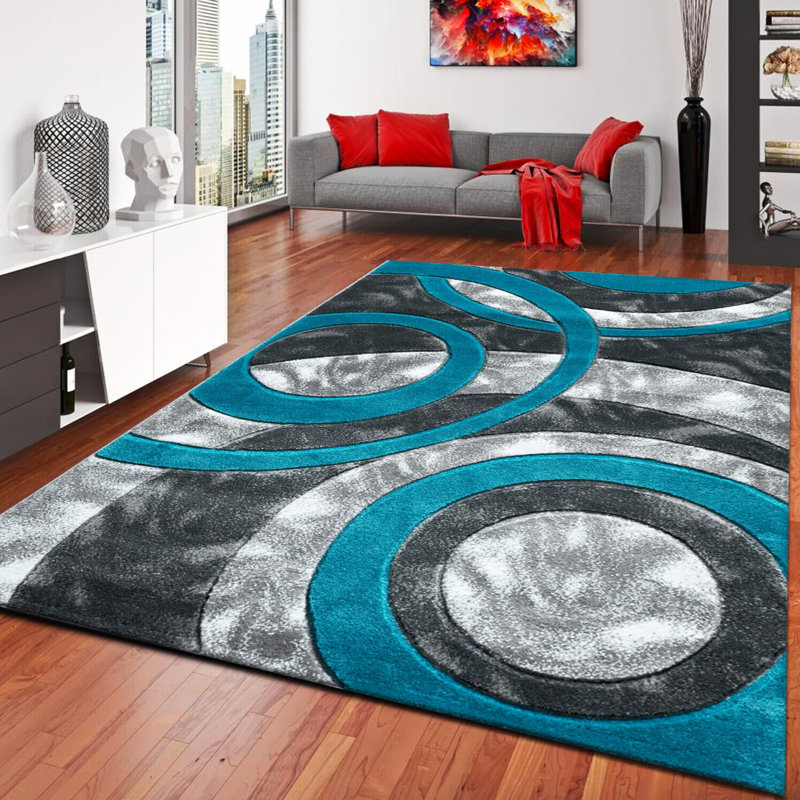 Chimene Abstract Area Rug, Rectangle 200 x 290 cm