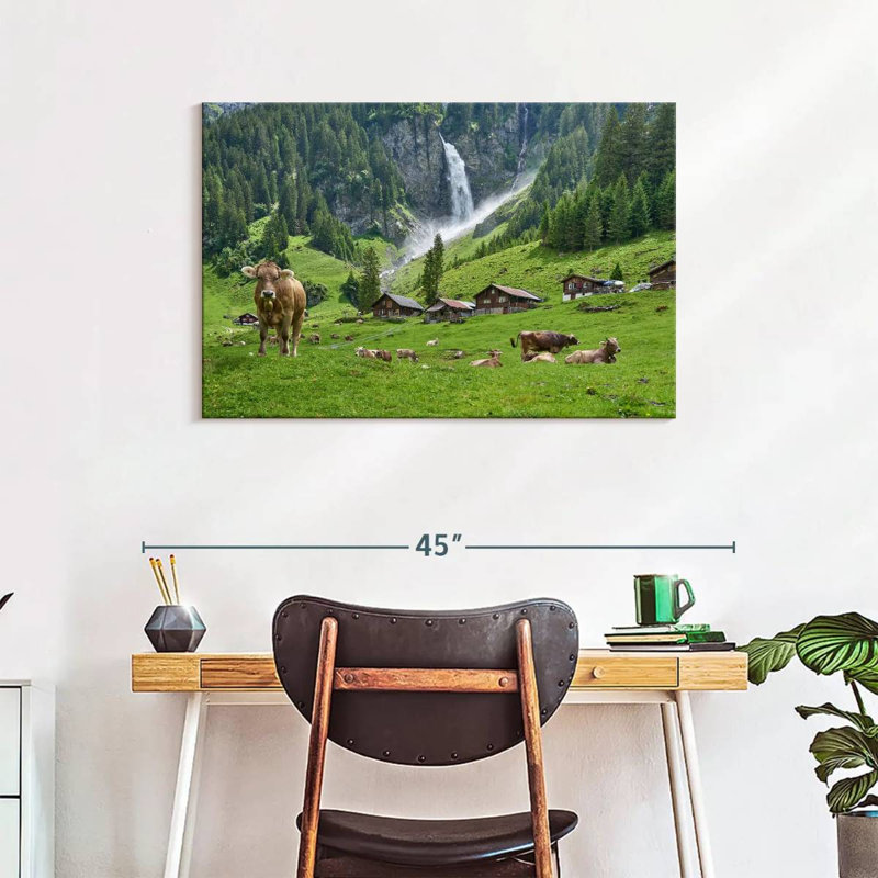Alvord, Suisse, Highland Cows, H 24 po x l 36 po
