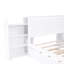 Lit plateforme avec rangement blanc et 4 tablettes