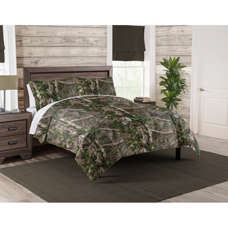 Polyester Camouflage Comforter, Queen Comforter + 2 Shams