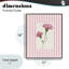 Giclée encadrée d'œillets à rayures roses, design par Lisa Wehmeyer-1166221981-1166221955