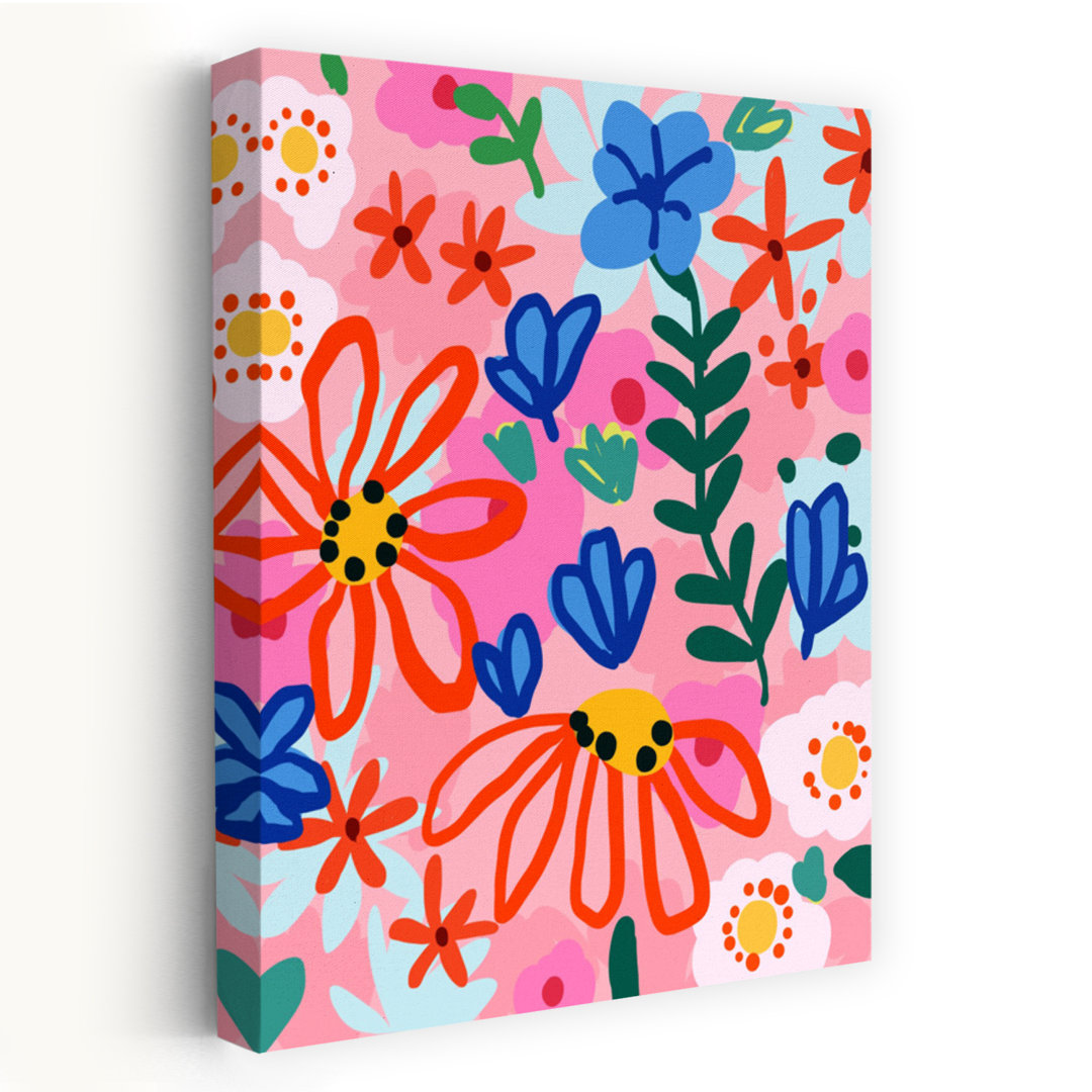 Contemporary Art Bold Colorful Nature Flower Art