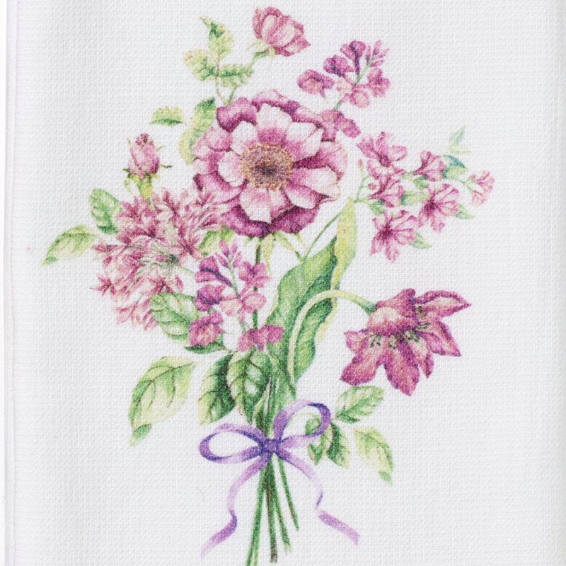  Serviettes de cuisine Bouquet Ribbon