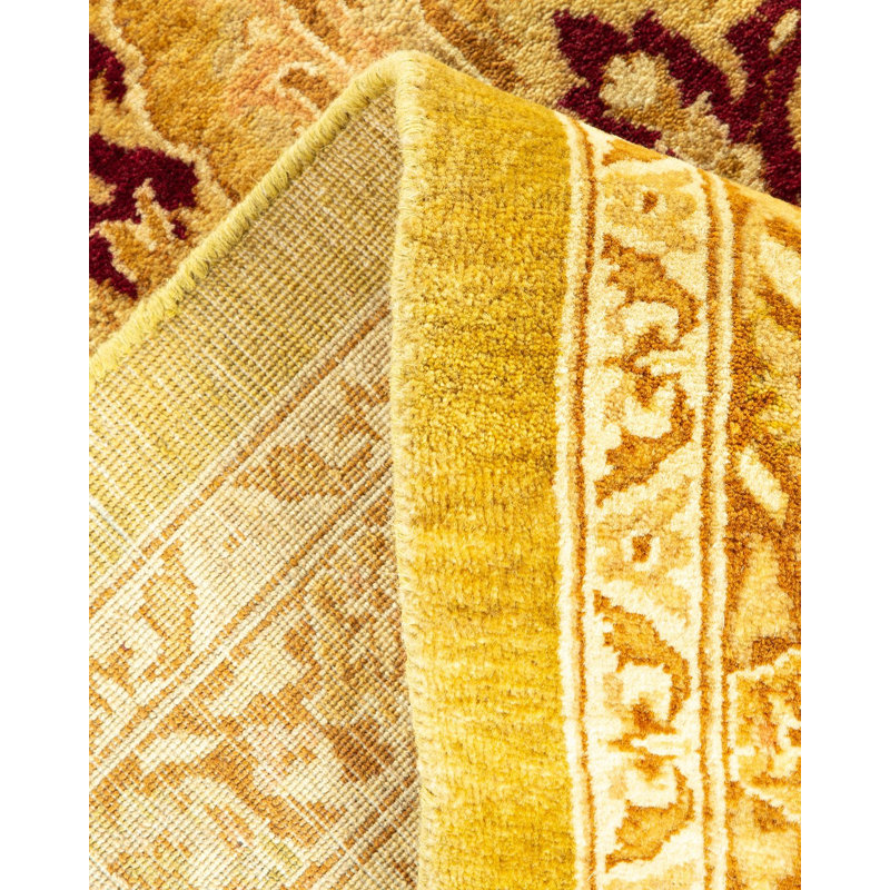 Tapis unique noué à la main style lime de 10 pi 3 po x 20 pi 4 po Hannah-Louise Mogul