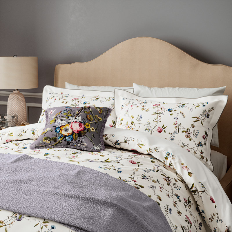 Kilburn Floral Cotton Floral Bedding with Pillowcases, Single Dovet Cover + 1 Oxford Pillowcase