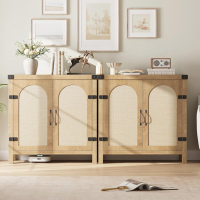 Rattan Sideboard Buffet Cabinets with Storage by Bay Isle Home