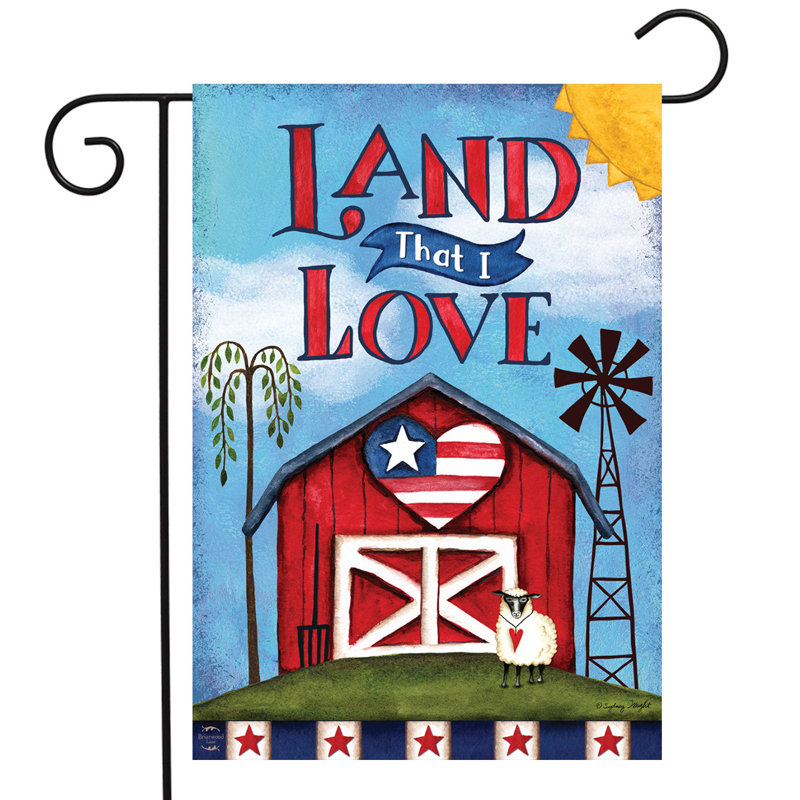 Drapeau «Land That I Love Patriotic Garden», Vert / rouge / bleu /noir