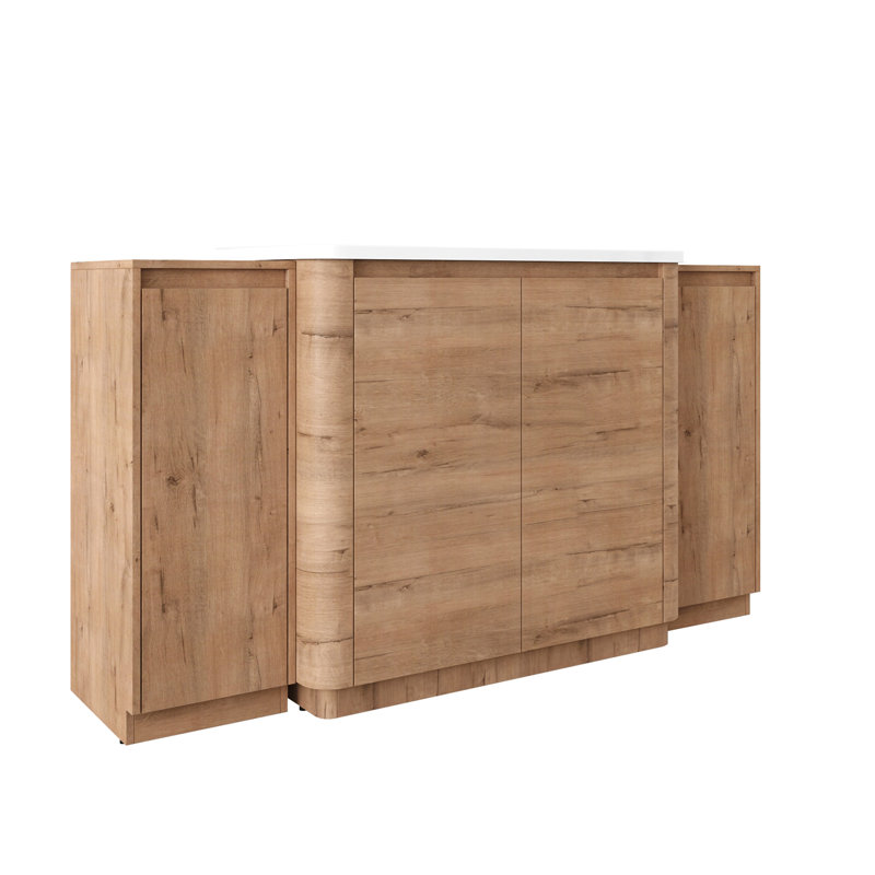 Meuble-lavabo autoportant 60 po avec lavabo en céramique blanche 60 po, 60"