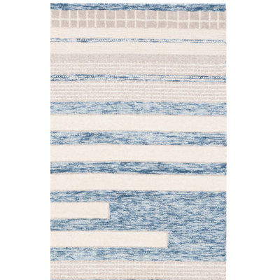 Barther Hand Tufted Wool Striped Rug