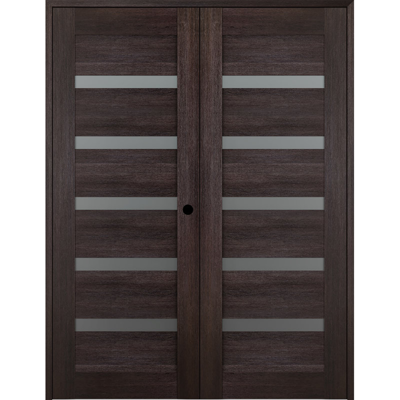 Porte française Avon 07-04 Active Vetro, 71,75 po x 83,23 po, Chêne, Gauche