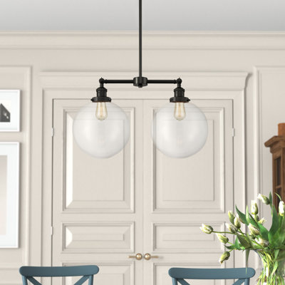 Luminaire suspendu pour îlot de cuisine à 2 lumières Oliver