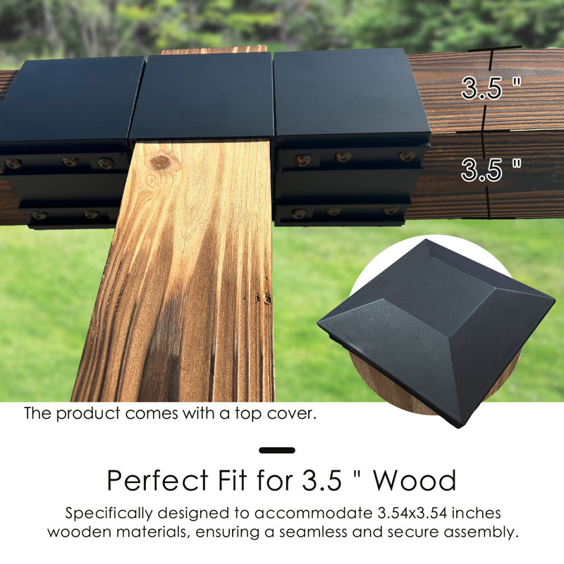 2 Sets Diy Pergola Brackets 3-Way Right Angle Corner Bracket