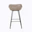 Tabouret de bar en PE avec coussins confortables et pieds en épingle à cheveux en métal durables pour une utilisation extérieure