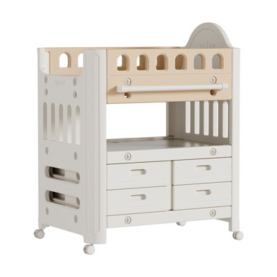 Kidkid Adjustable Baby Changing Table with Storage & Wheels