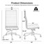 Fauteuil de bureau sans accoudoirs en cuir véritable, dossier mi-haut ou haut, structure en aluminium-1278862039-1278862040