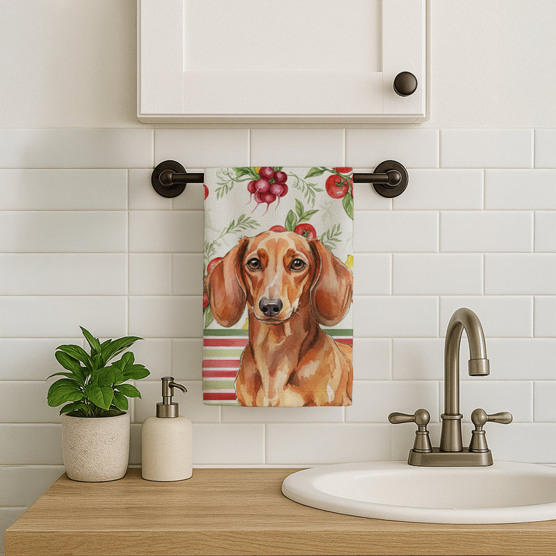 Serviette de cuisine Red Dachshund, Teckel brun fauve