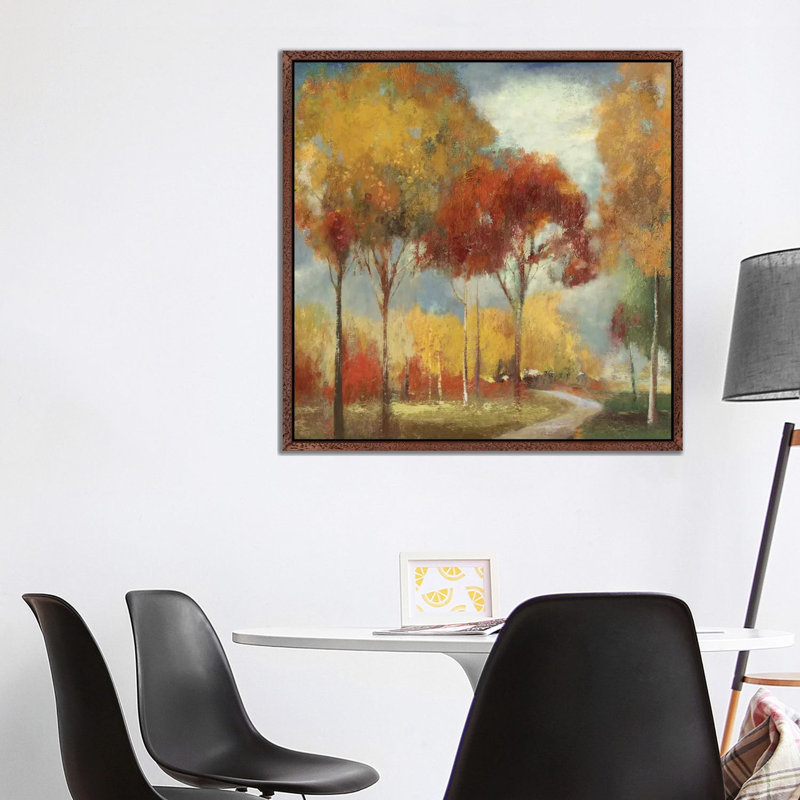 Odyssey by Allison Pearce - Painting on Canvas, Classic Brown Wood Framed Canvas, 93.98 cm H x 93.98 cm W