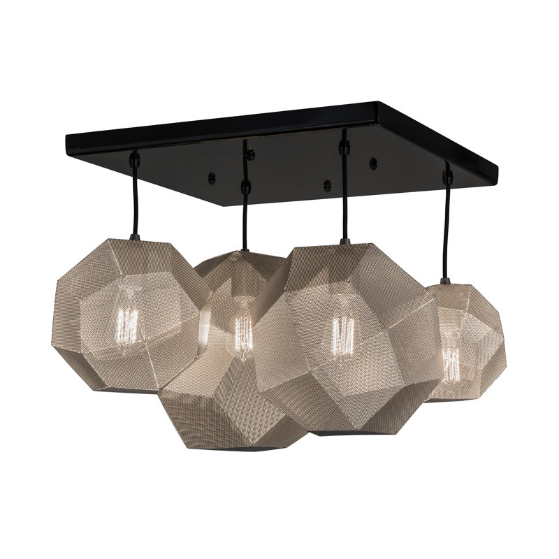 Luminaire suspendu géométrique à 4 lumières Decimus