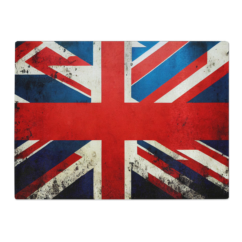 Painted Union Jack Flag Vol.4 Abstract  Glass Chopping Board