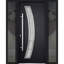 Porte d'entrée extérieure prémontée en acier Deux 6500 Noir, 2 fenêtres latérales extérieures, inserts en acier inoxydable, style moderne, peinte - L 14 + 36 + 14 x H 80 - Ouverture à gauche vers l'intérieur-111445119-111445120-111445116